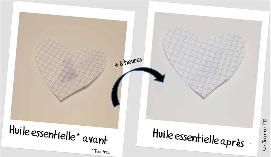 pas de tâches avec les huiles essentielles